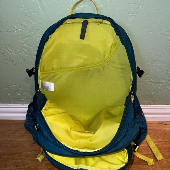 North Face Borealis Backpack in Teal and Yellow - Picture 7 of 7
